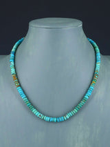 18" Navajo Single Strand Polychrome Turquoise Necklace