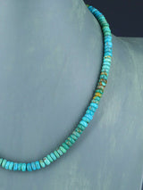 18" Navajo Single Strand Polychrome Turquoise Necklace