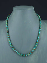 20" Single Strand Natural Carico Lake Turquoise Necklace