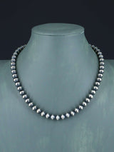 Collier de perles en argent sterling à brin unique de bijoux Navajo de 18 po