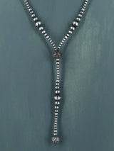 Native American Sterling Silver Bead Lariat Necklace