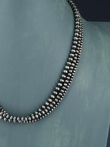 Collier de perles en argent sterling à brin unique de bijoux Navajo de 20 po