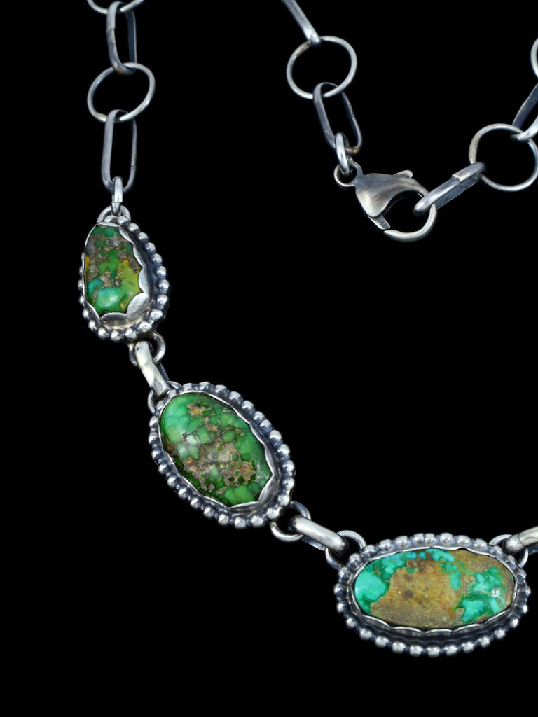 Native American Jewelry Sonoran Gold Turquoise Choker Necklace - PuebloDirect.com