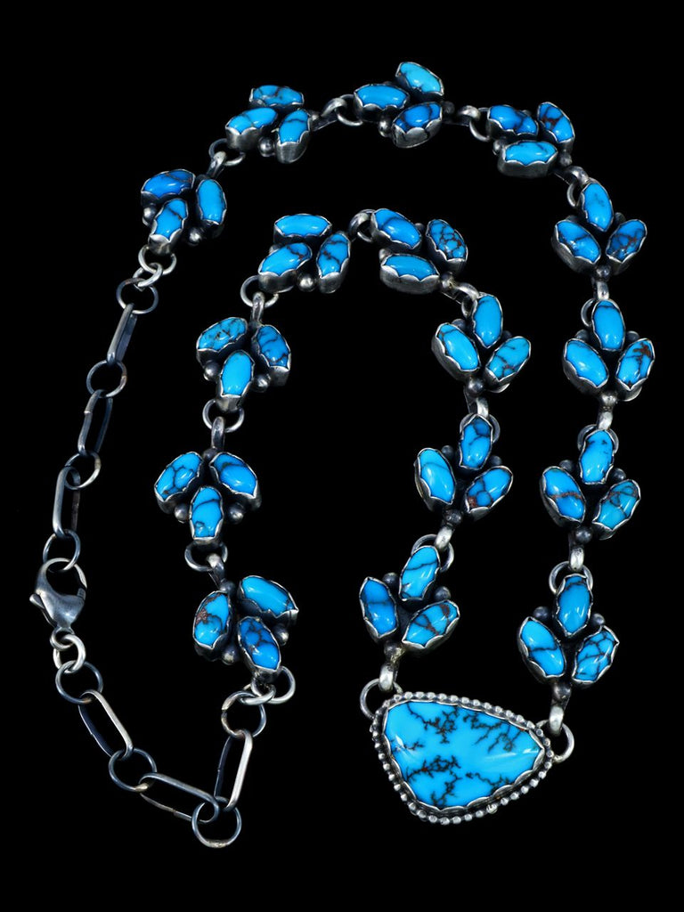 Native American Sterling Silver Prince Turquoise Necklace - PuebloDirect.com