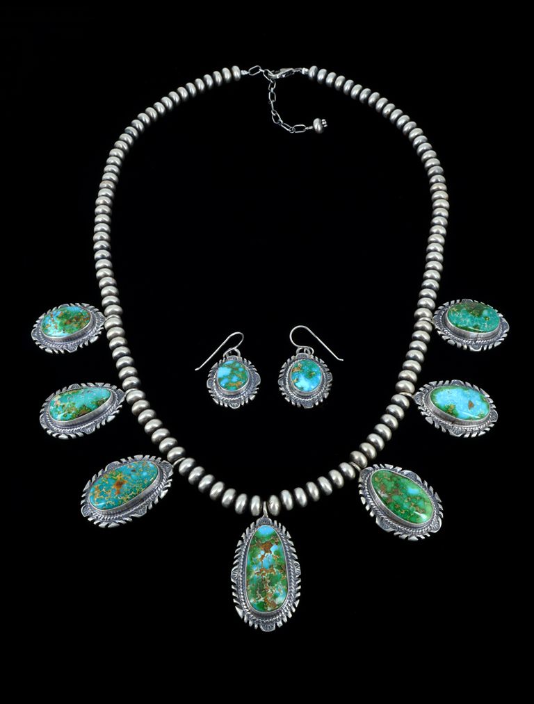 Turquoise Squash Blossom Necklace Set – Ooh La Luxe