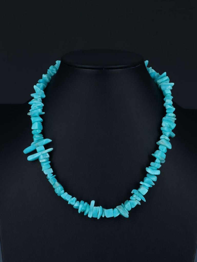 Native American Jewelry Single Strand Amazonite Necklace - PuebloDirect.com
