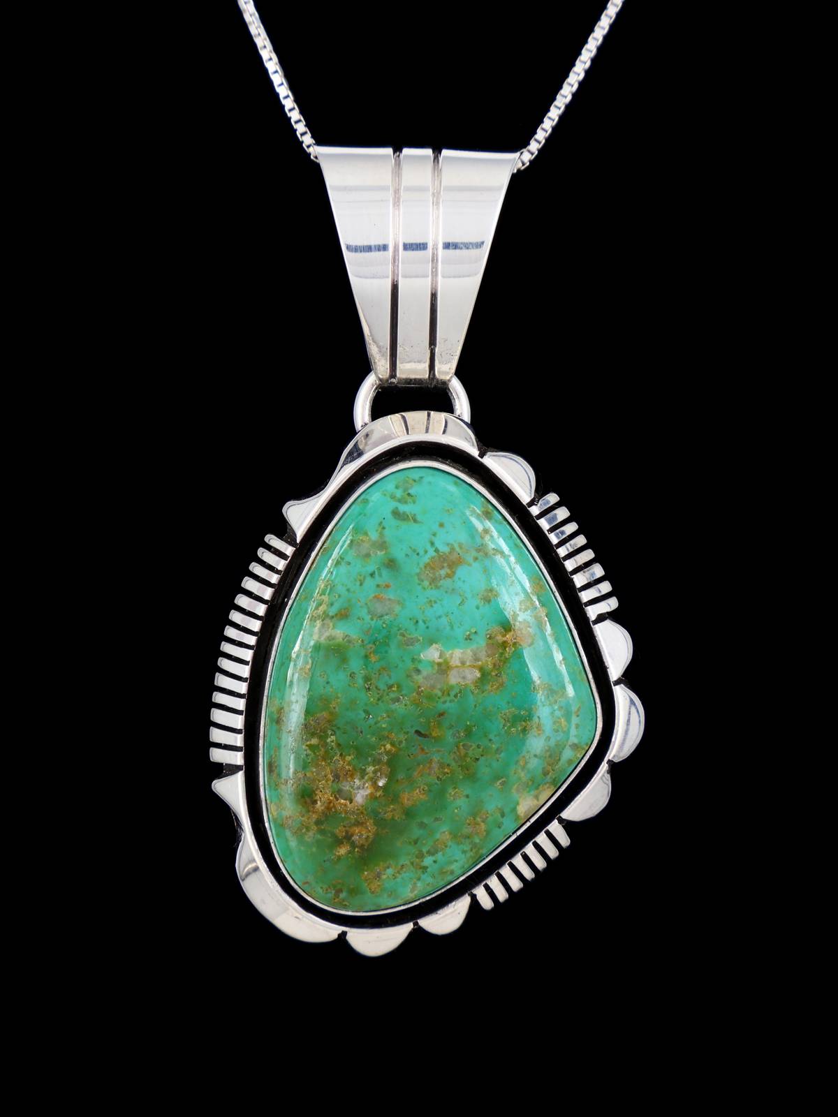 Native American Jewelry Royston Turquoise Pendant - PuebloDirect.com