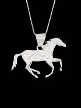 Native American Reversible Night Sky Inlay Horse Pendant - PuebloDirect.com
