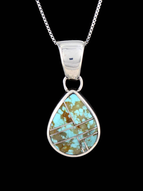 Navajo Turquoise Mosaic Inlay Pendant - PuebloDirect.com