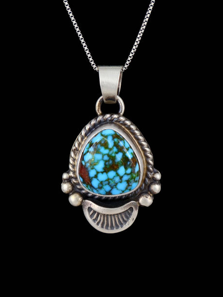 Native American Jewelry Kingman Turquoise Pendant - PuebloDirect.com
