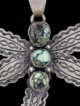 Native American Jewelry Natural Poseidon Variscite Dragonfly Pendant - PuebloDirect.com