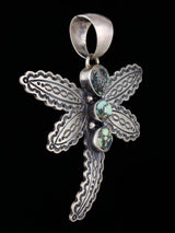 Native American Jewelry Natural Poseidon Variscite Dragonfly Pendant - PuebloDirect.com