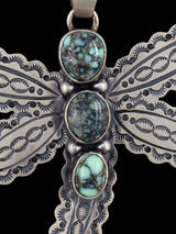 Native American Jewelry Natural Poseidon Variscite Dragonfly Pendant - PuebloDirect.com