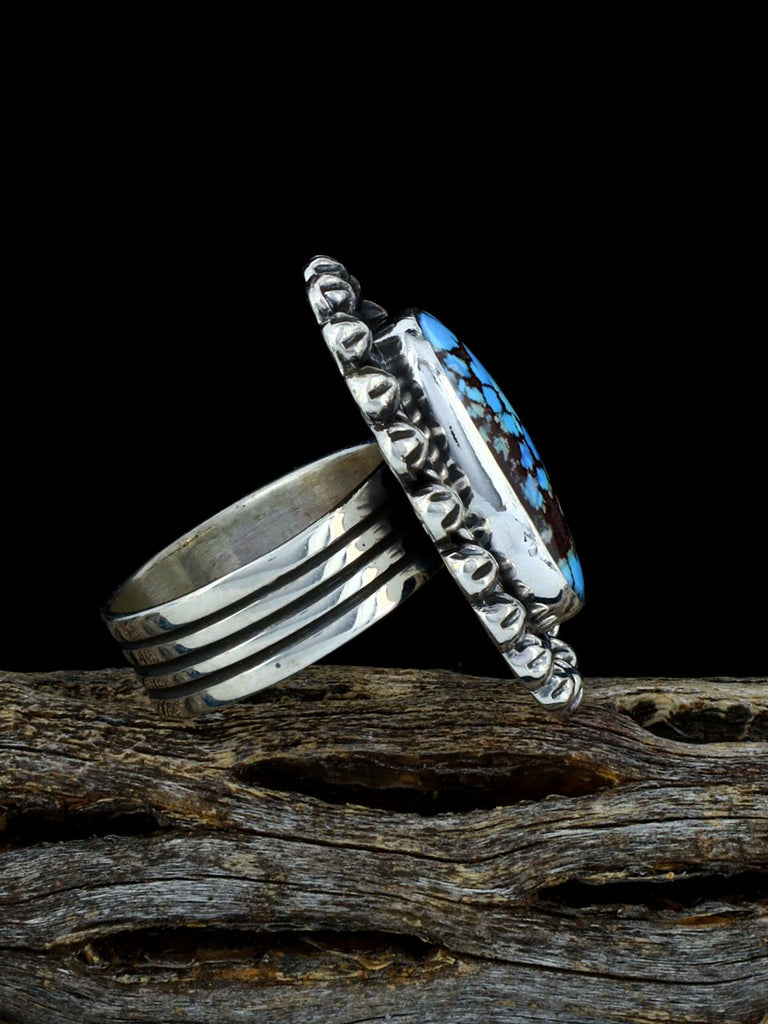 Natural Golden Hill Turquoise Sterling Silver Ring Size 8 1/2 - PuebloDirect.com