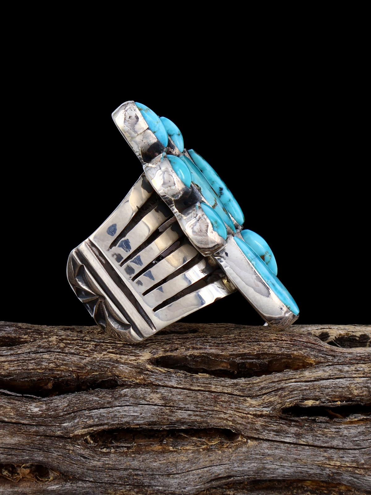 Kingman Redweb Bague en argent sterling turquoise, taille 10,5