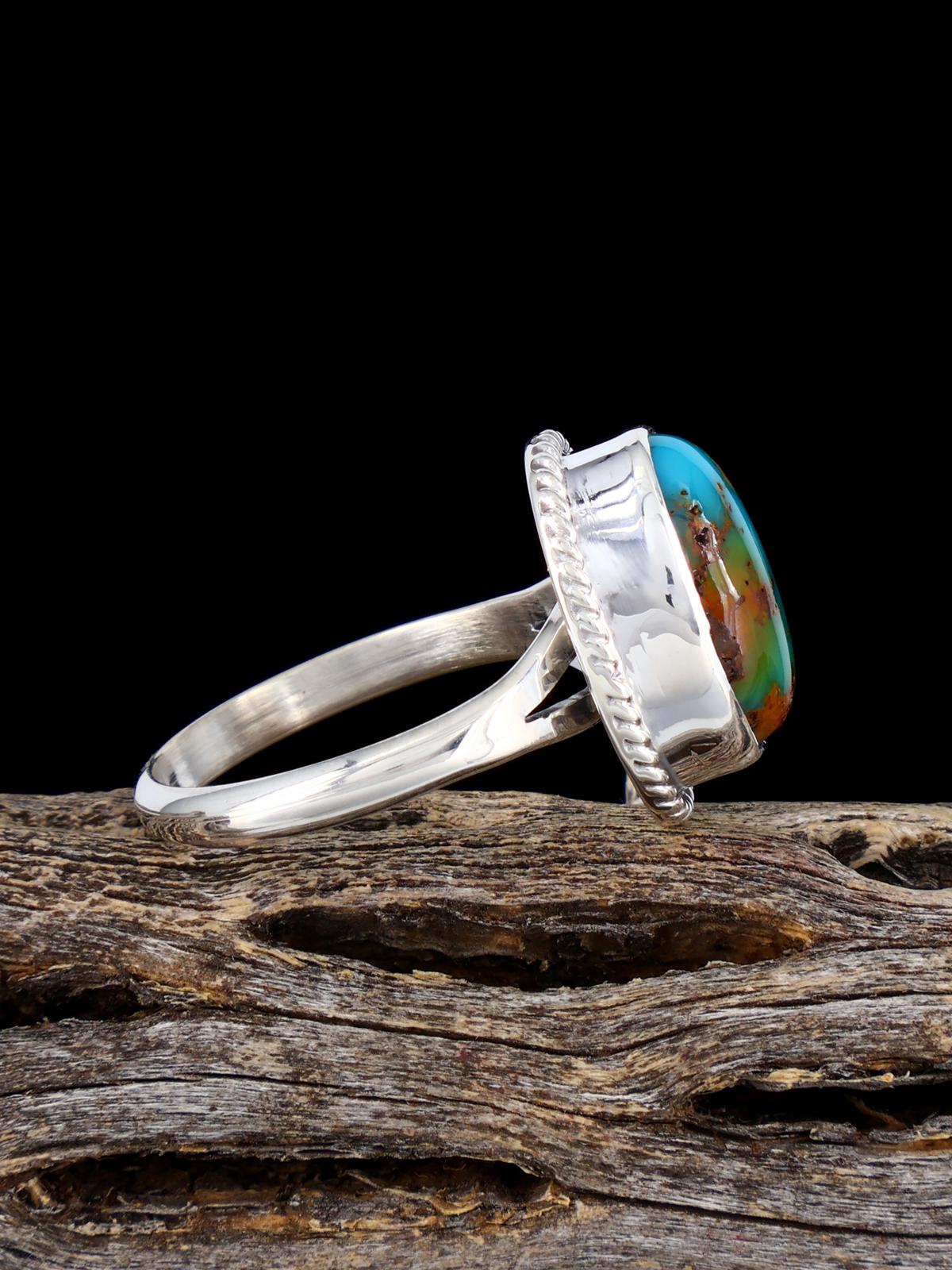 Anillo Golden Hill con turquesa, talla 6 1/2