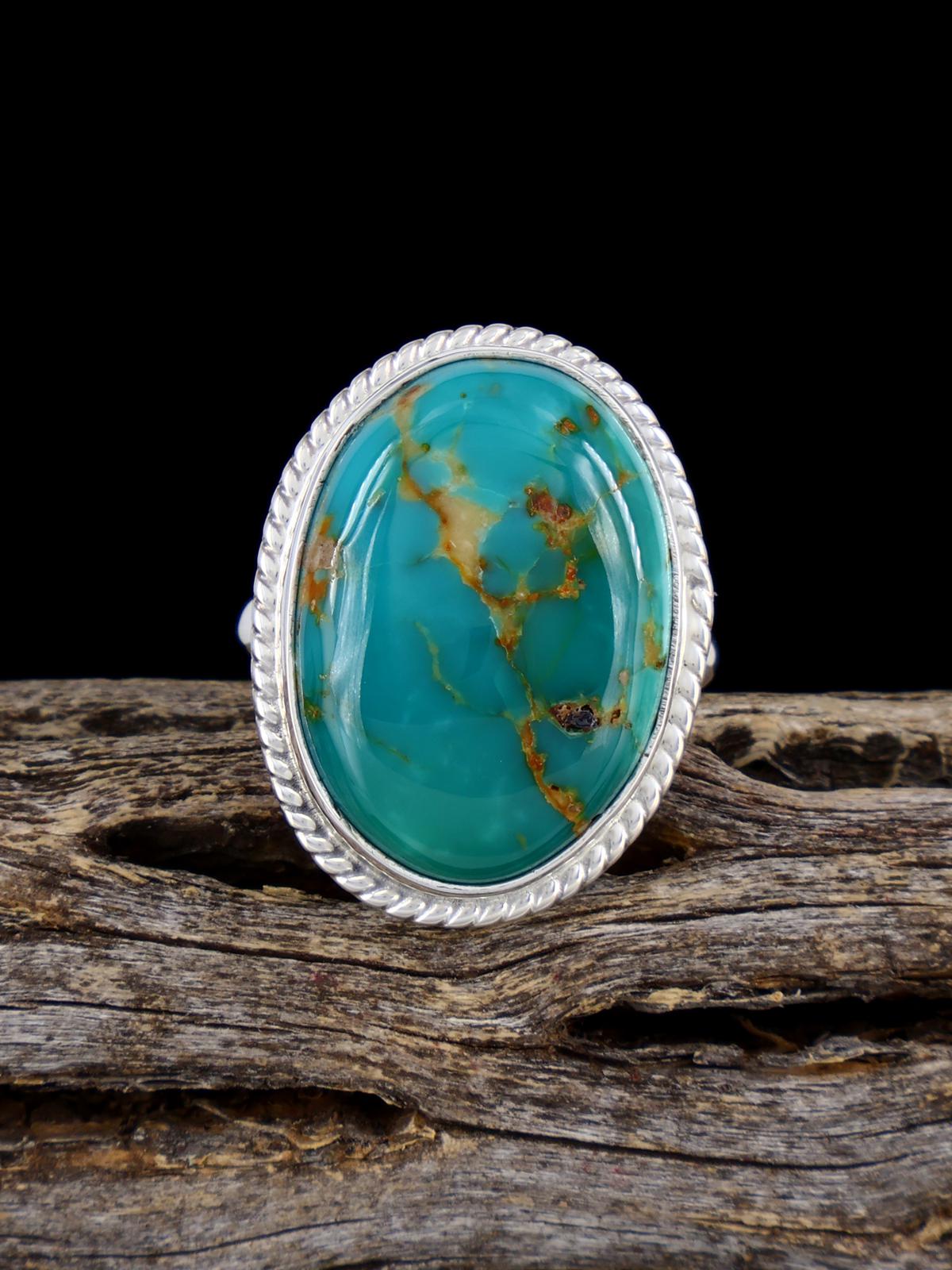 Anillo Golden Hill con turquesa, talla 6 1/2