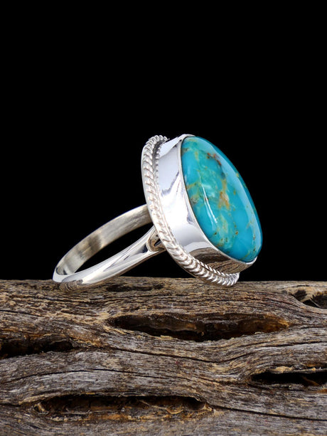 Anillo Golden Hill con turquesa, talla 6 1/2