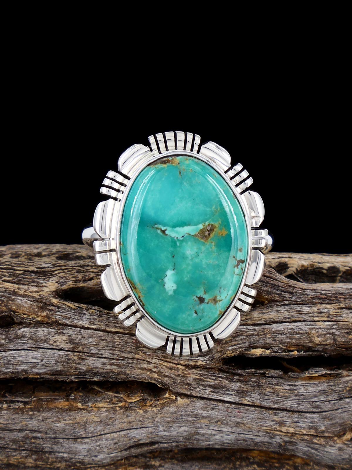 Anillo Golden Hill con turquesa, talla 6 1/2