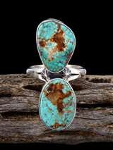 Navajo Kingman Turquoise Ring, Size 10 3/4