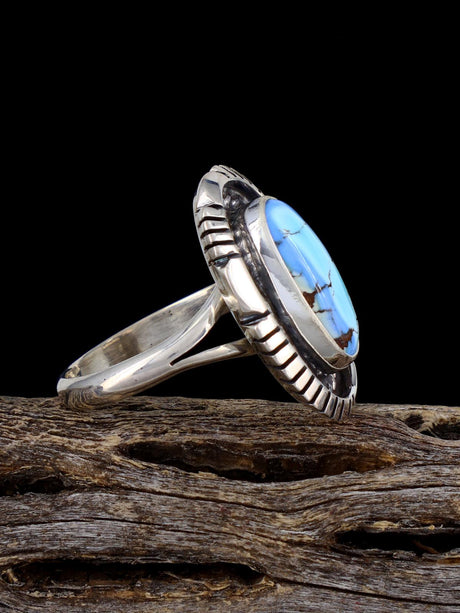 Anillo Golden Hill con turquesa, talla 6 1/2