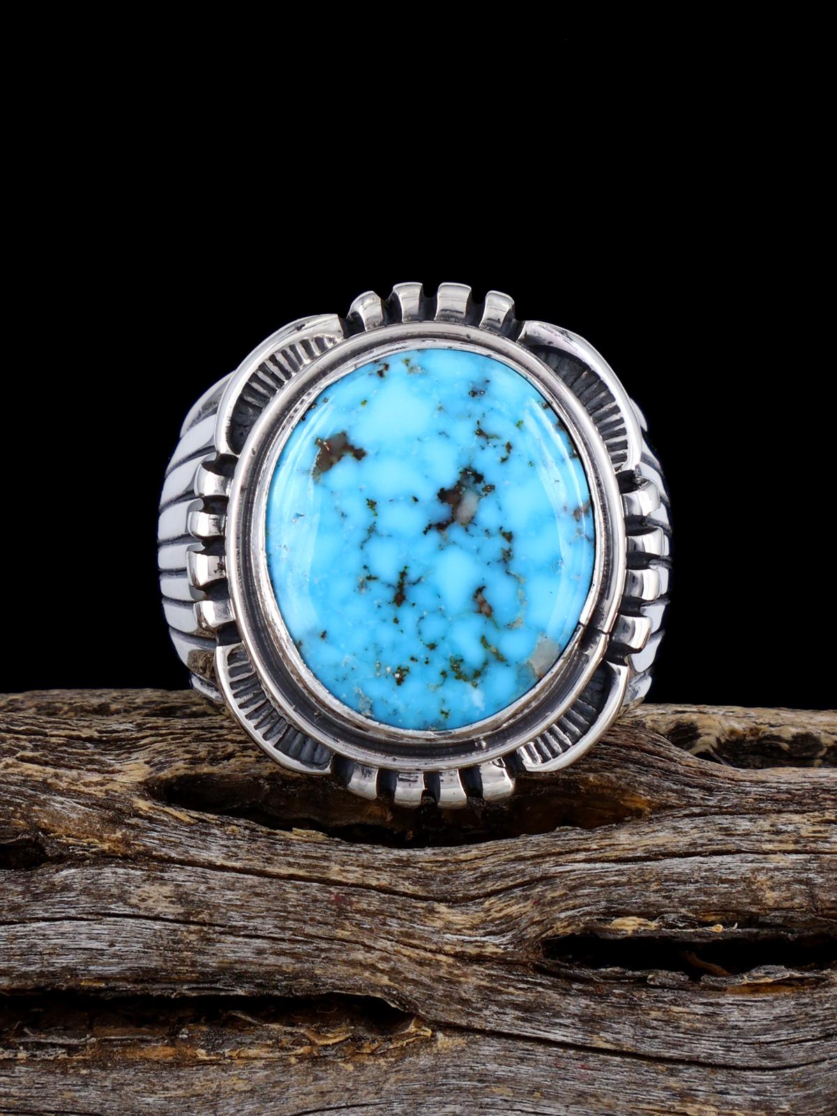 Anillo Golden Hill con turquesa, talla 6 1/2