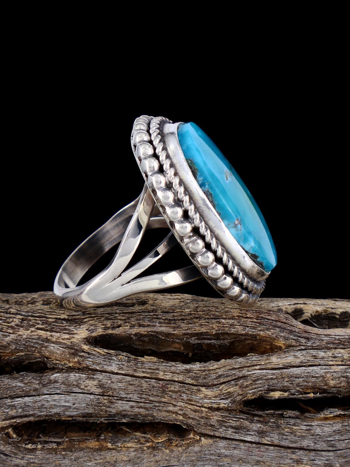 Anillo Golden Hill con turquesa, talla 6 1/2