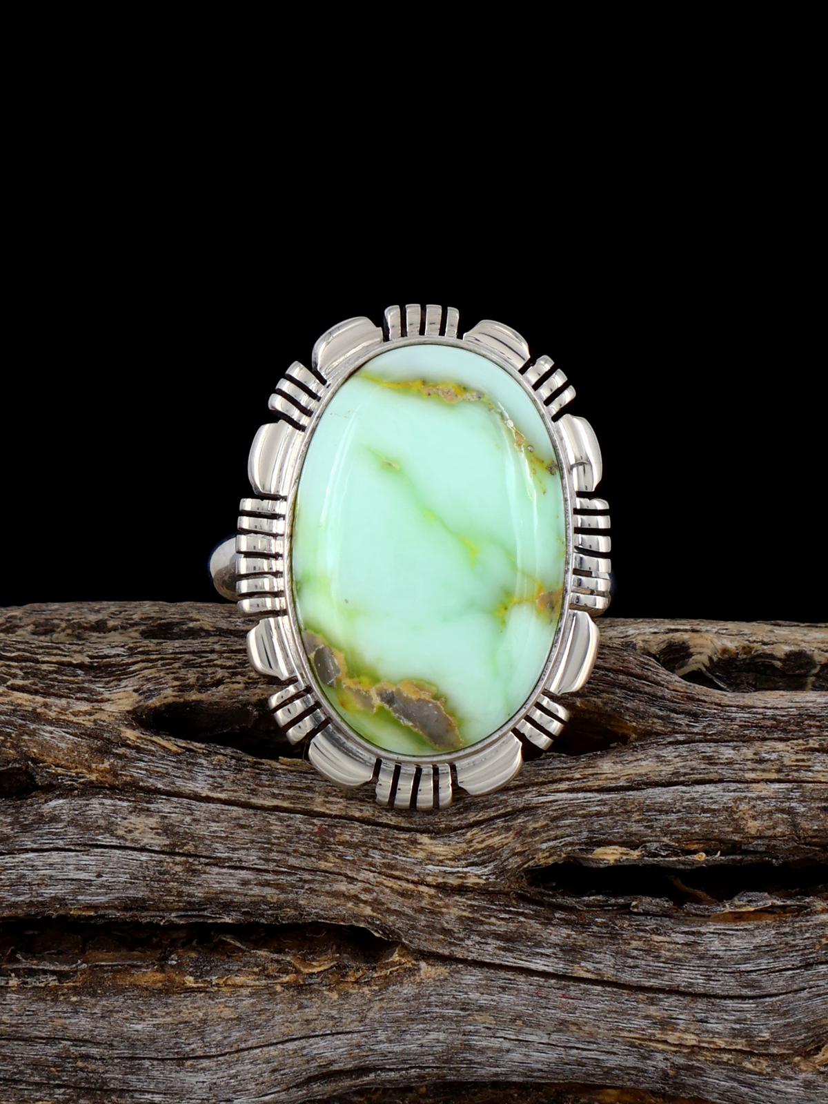Bague turquoise Golden Hill, taille 6 1/2