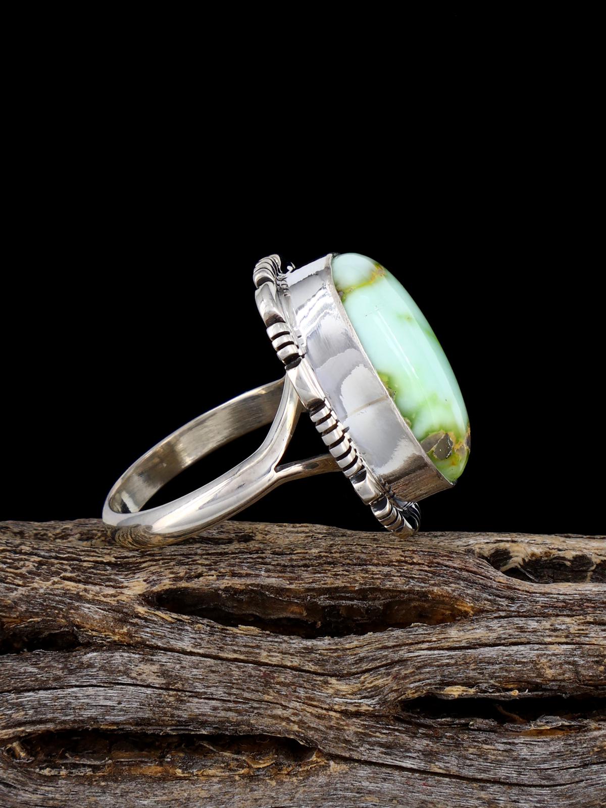 Bague turquoise Golden Hill, taille 6 1/2