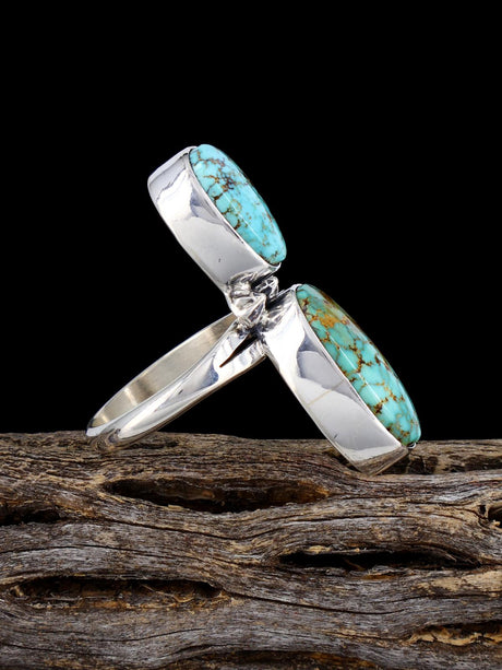 Navajo Kingman Turquoise Ring, Size 10 1/2