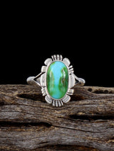 Bague turquoise Golden Hill, taille 6 1/2