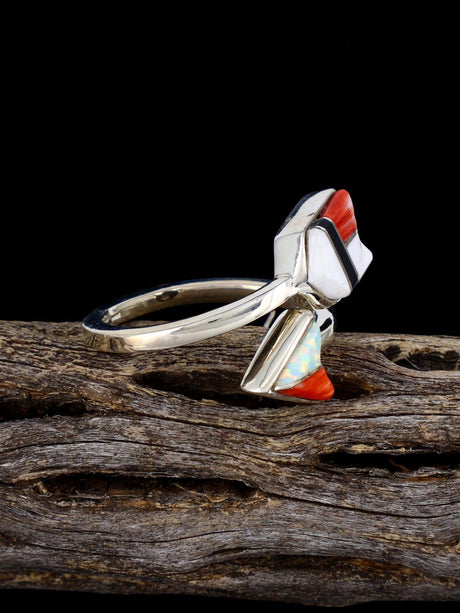 Multistone Inlay Arrow Ring, Size 8 1/2