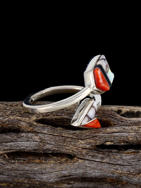 Multistone Inlay Arrow Ring, Size 8 1/2