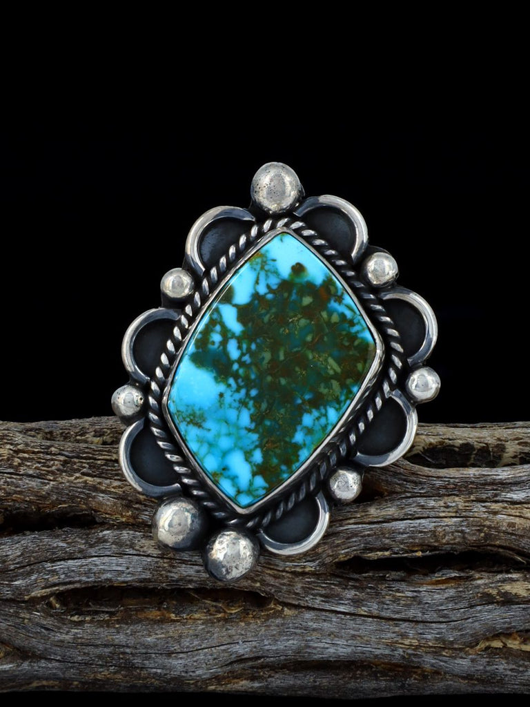 Navajo Kingman Turquoise Ring, Size 6 - PuebloDirect.com