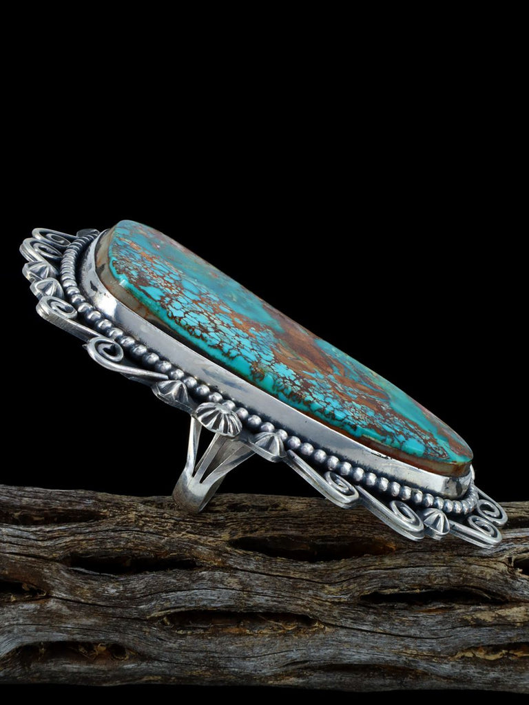 Navajo Natural Royston Turquoise Ring, Size 8 1/2 - PuebloDirect.com