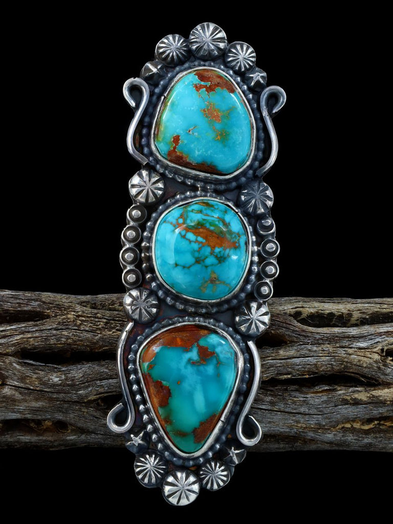 Navajo Natural Royston Turquoise Ring, Size 7 1/2 - PuebloDirect.com
