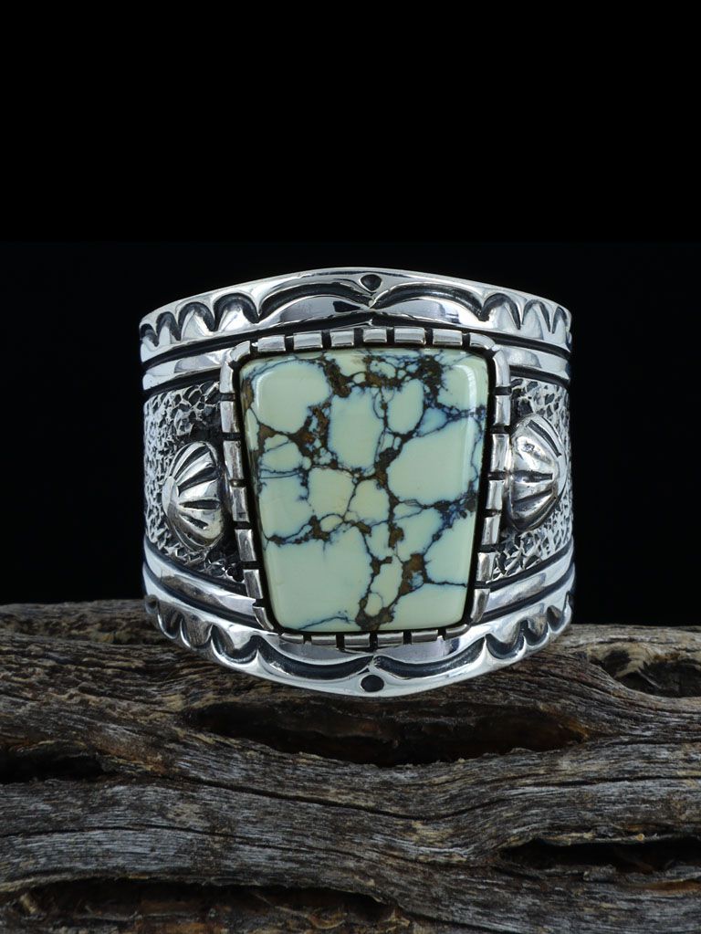 Navajo Sterling Silver Damele Variscite Ring Size 11 1/2 - PuebloDirect.com