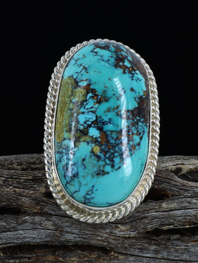 Native American Royston Turquoise Ring, Size 8 1/2 - PuebloDirect.com