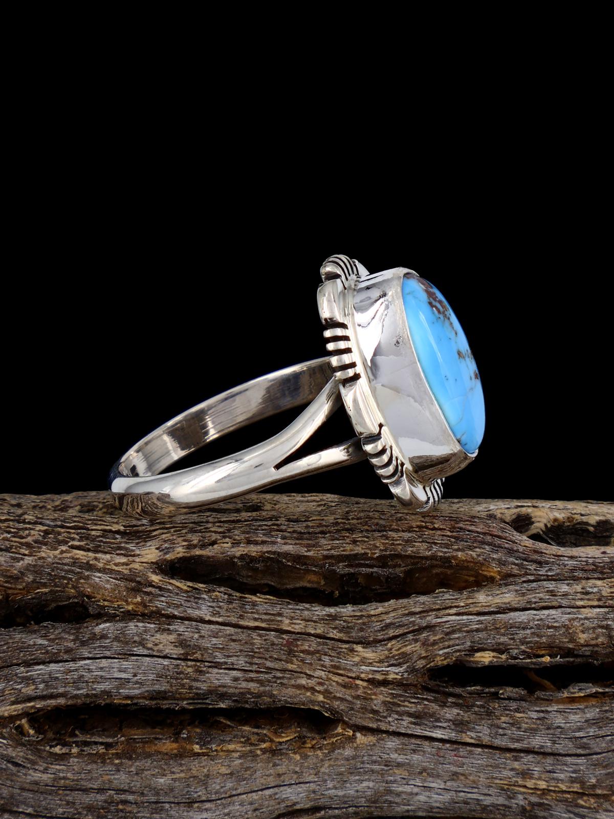 Golden Hill Turquoise Ring, Size 8 - PuebloDirect.com
