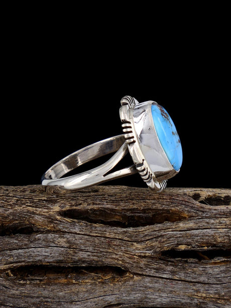 Golden Hill Turquoise Ring, Size 8 - PuebloDirect.com