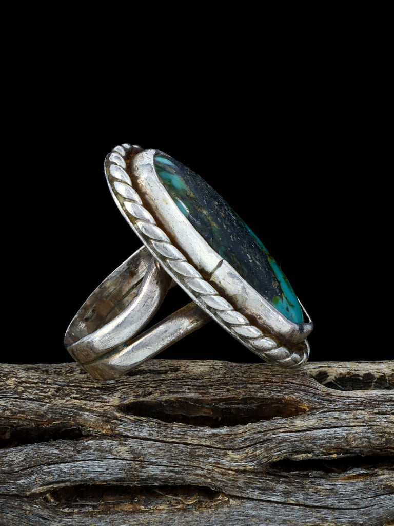Vintage Native American Sterling Silver Turquoise Ring, Size 9 - PuebloDirect.com