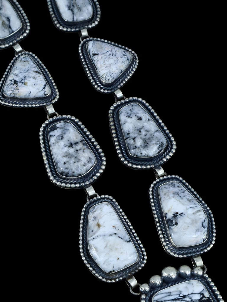 Native American Jewelry White Buffalo Lariat Necklace - PuebloDirect.com