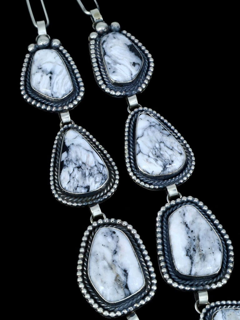 Native American Jewelry White Buffalo Lariat Necklace - PuebloDirect.com