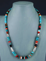 22" Navajo Single Strand Multistone Necklace
