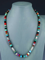 22" Navajo Single Strand Multistone Necklace
