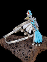 Native American Jewelry Zuni Inlay Thunderbird Cuff Bracelet - PuebloDirect.com