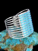 Native American Zuni Turquoise Inlay Bracelet - PuebloDirect.com