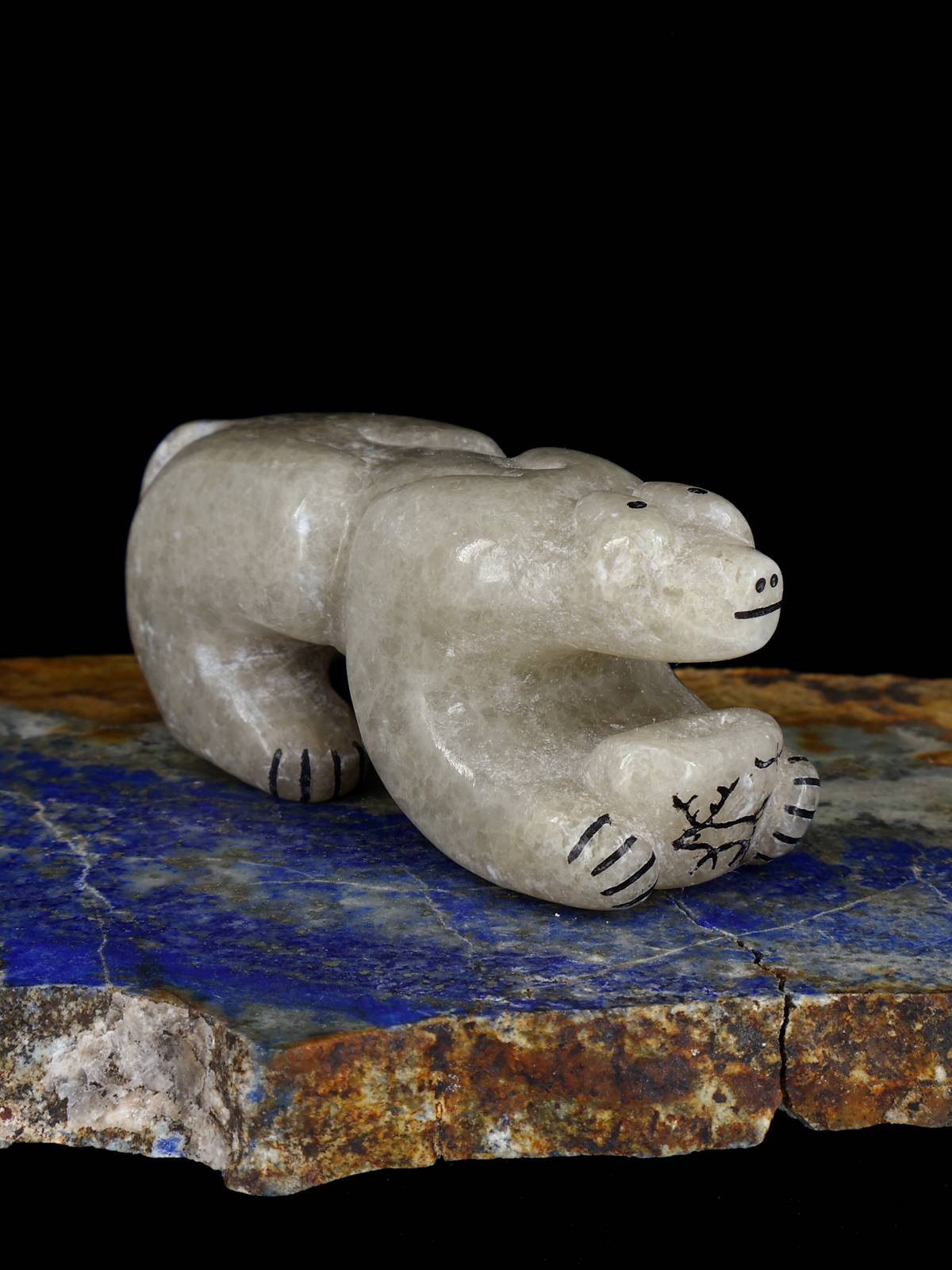 Marble Bear Zuni Fetish - PuebloDirect.com