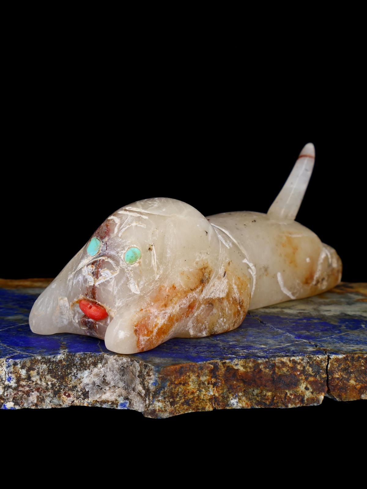 Calcite Dog Zuni Fetish - PuebloDirect.com