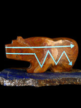 Onyx Bear Zuni Fetish - PuebloDirect.com